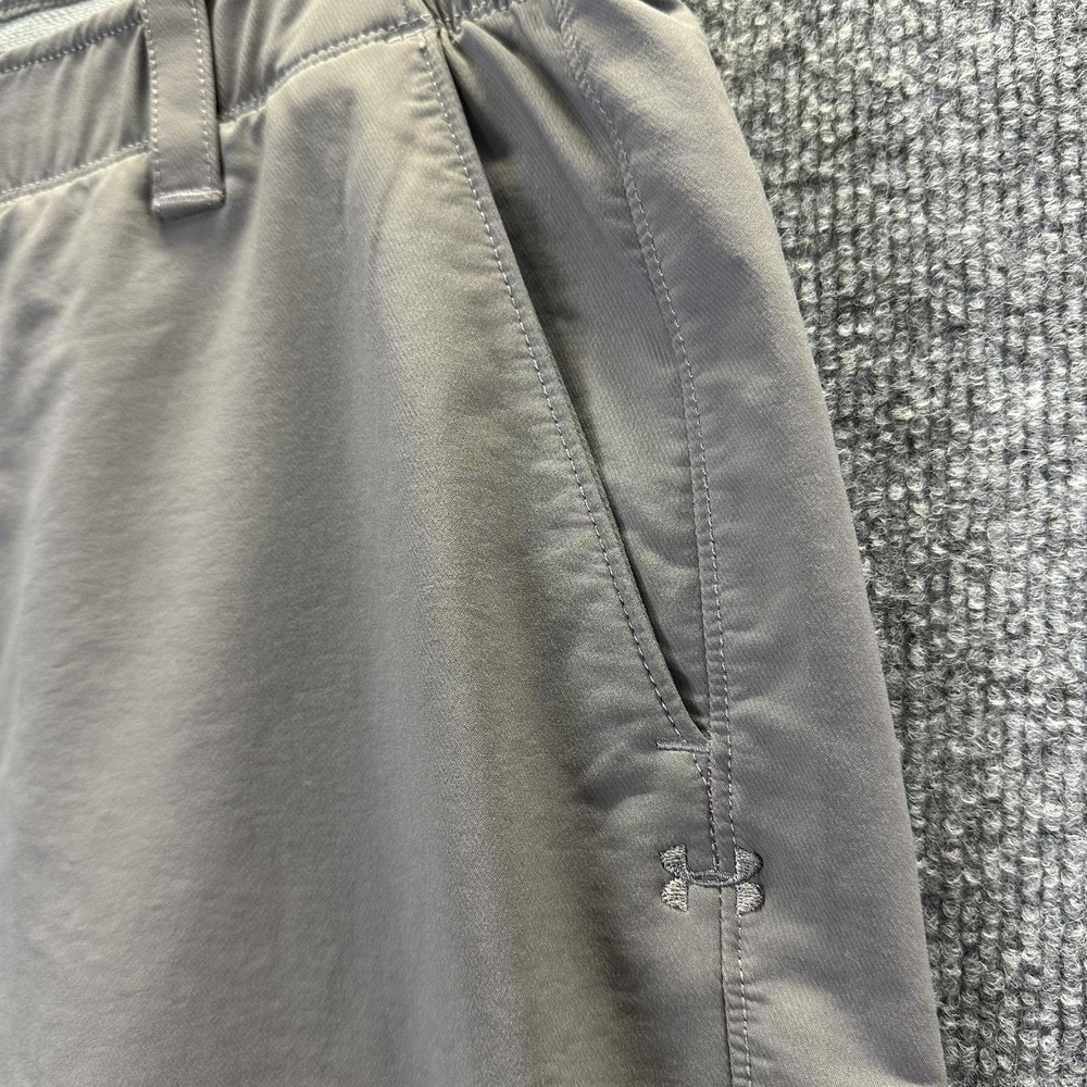 Under Armour Pants Mens 34x32 Gray Chino Elastic Waist Golf Casual Stretch - Picture 3 of 14
